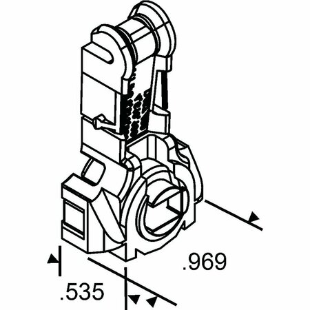 STRYBUC DROP IN "T" LOCK .969 X .535 62-50036